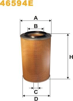 WIX Filters 46594E - Воздушный фильтр двигателя abcparts.ee
