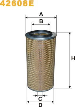 WIX Filters 42608E - Воздушный фильтр двигателя abcparts.ee