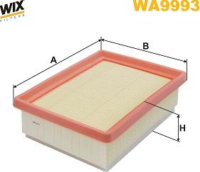 WIX Filters WA9993 - Воздушный фильтр двигателя abcparts.ee