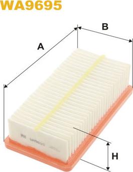 WIX Filters WA9695 - Воздушный фильтр двигателя abcparts.ee
