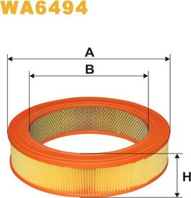 WIX Filters WA6494 - Воздушный фильтр двигателя abcparts.ee