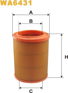 WIX Filters WA6431 - Воздушный фильтр двигателя abcparts.ee
