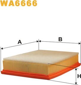 WIX Filters WA6666 - Воздушный фильтр двигателя abcparts.ee