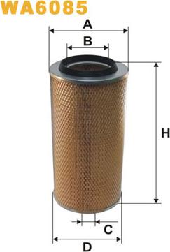 WIX Filters WA6085 - Воздушный фильтр двигателя abcparts.ee