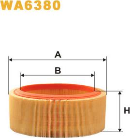 WIX Filters WA6380 - Воздушный фильтр двигателя abcparts.ee