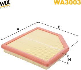 WIX Filters WA3003 - Воздушный фильтр двигателя abcparts.ee