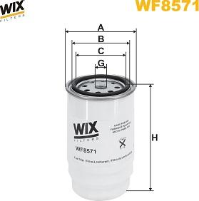 WIX Filters WF8571 - Топливный фильтр abcparts.ee