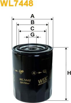 WIX Filters WL7448 - Масляный фильтр abcparts.ee