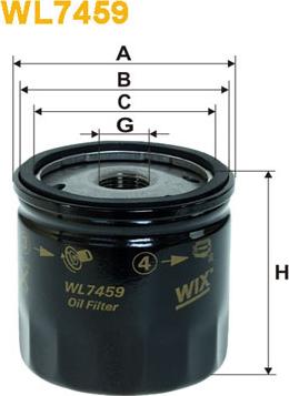 WIX Filters WL7459 - Масляный фильтр abcparts.ee