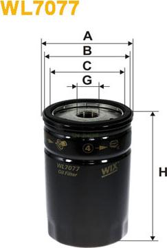 WIX Filters WL7077 - Масляный фильтр abcparts.ee