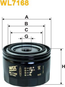 WIX Filters WL7168 - Масляный фильтр abcparts.ee