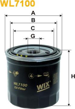 WIX Filters WL7100 - Масляный фильтр abcparts.ee
