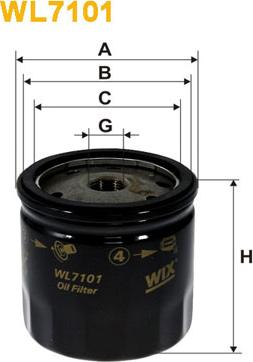 WIX Filters WL7101 - Масляный фильтр abcparts.ee