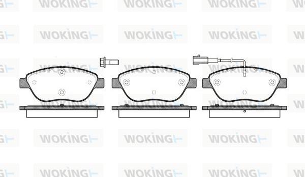 Woking P9593.01 - Тормозные колодки, дисковые, комплект abcparts.ee