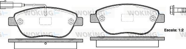 Woking P9593.11 - Тормозные колодки, дисковые, комплект abcparts.ee