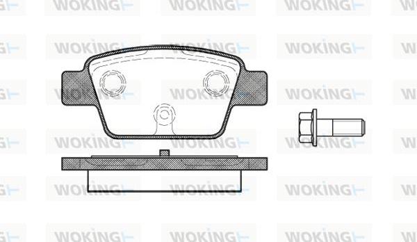 Woking P9613.00 - Тормозные колодки, дисковые, комплект abcparts.ee