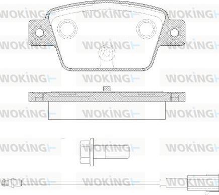 Woking P9613.12 - Тормозные колодки, дисковые, комплект abcparts.ee