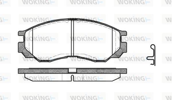 Woking P4833.00 - Тормозные колодки, дисковые, комплект abcparts.ee