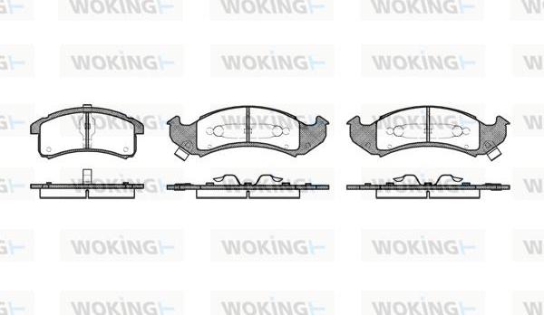 Woking P4373.02 - Тормозные колодки, дисковые, комплект abcparts.ee