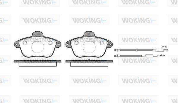 Woking P5013.14 - Тормозные колодки, дисковые, комплект abcparts.ee