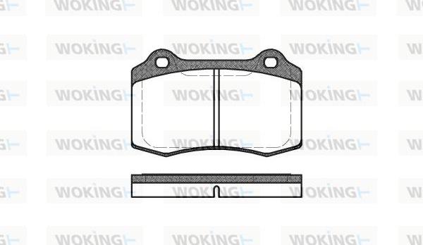 Woking P5343.30 - Тормозные колодки, дисковые, комплект abcparts.ee