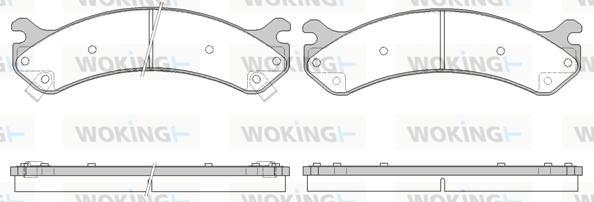Woking P6563.02 - Тормозные колодки, дисковые, комплект abcparts.ee