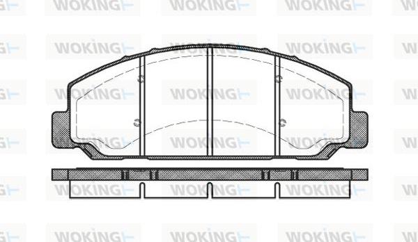 Woking P6643.00 - Тормозные колодки, дисковые, комплект abcparts.ee