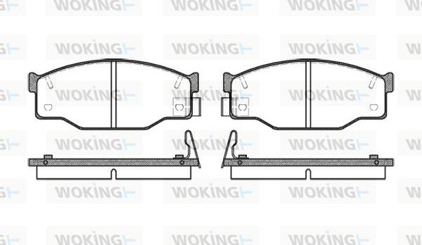 Woking P0953.14 - Тормозные колодки, дисковые, комплект abcparts.ee