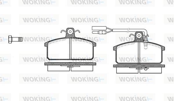 Woking P0283.12 - Тормозные колодки, дисковые, комплект abcparts.ee