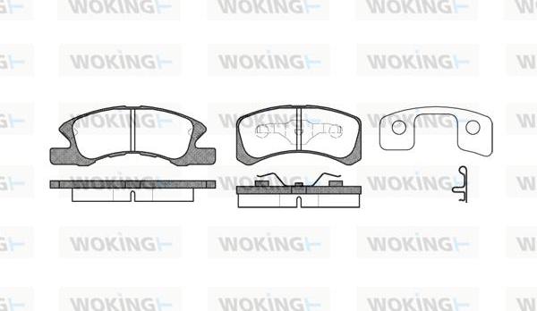 Woking P10113.02 - Тормозные колодки, дисковые, комплект abcparts.ee