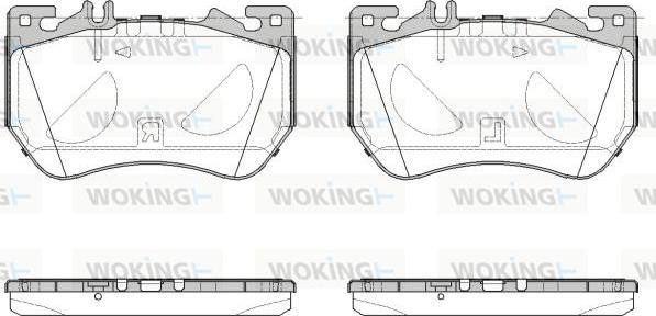 Woking P18713.00 - Тормозные колодки, дисковые, комплект abcparts.ee