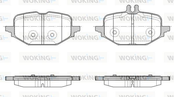 Woking P18723.00 - Тормозные колодки, дисковые, комплект abcparts.ee
