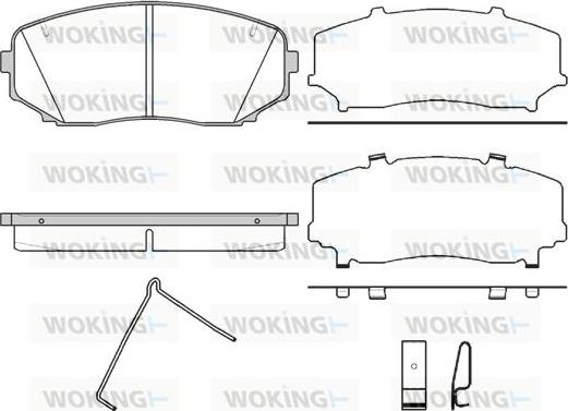 Woking P13673.02 - Тормозные колодки, дисковые, комплект abcparts.ee