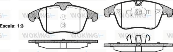 Woking P13193.00 - Тормозные колодки, дисковые, комплект abcparts.ee