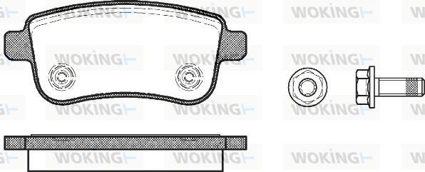 Woking P12873.00 - Тормозные колодки, дисковые, комплект abcparts.ee