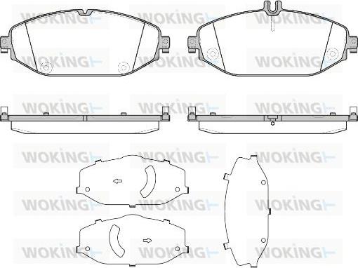 Woking P17183.00 - Тормозные колодки, дисковые, комплект abcparts.ee
