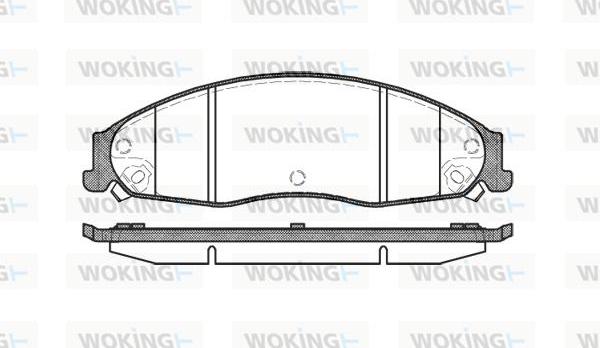 Woking P8553.08 - Тормозные колодки, дисковые, комплект abcparts.ee