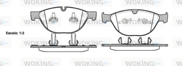 Woking P8583.30 - Тормозные колодки, дисковые, комплект abcparts.ee