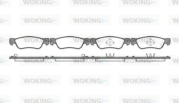 Woking P3953.04 - Тормозные колодки, дисковые, комплект abcparts.ee