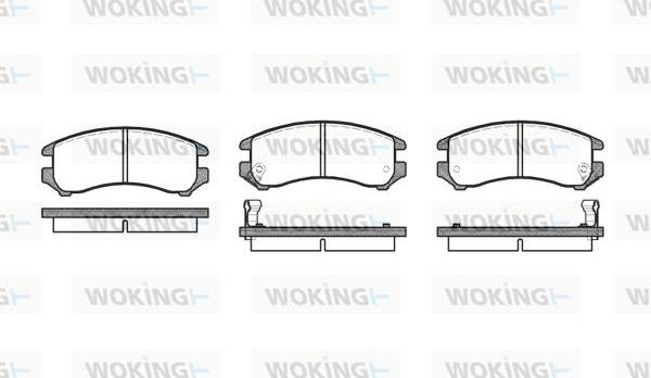 Woking P3193.02 - Тормозные колодки, дисковые, комплект abcparts.ee