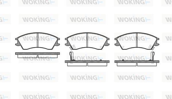 Woking P3243.12 - Тормозные колодки, дисковые, комплект abcparts.ee