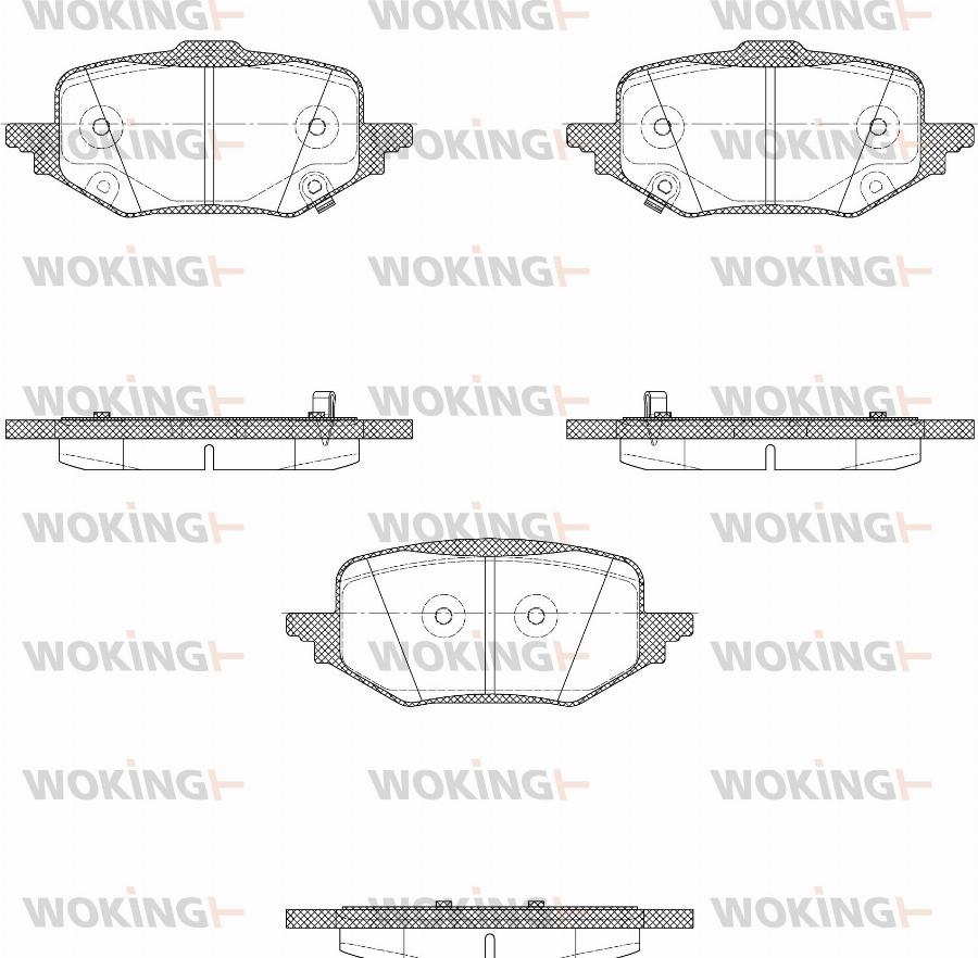 Woking P21453.02 - Тормозные колодки, дисковые, комплект abcparts.ee