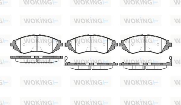 Woking P7453.02 - Тормозные колодки, дисковые, комплект abcparts.ee