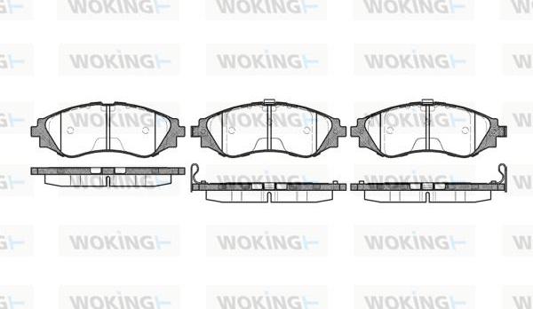 Woking P7453.12 - Тормозные колодки, дисковые, комплект abcparts.ee