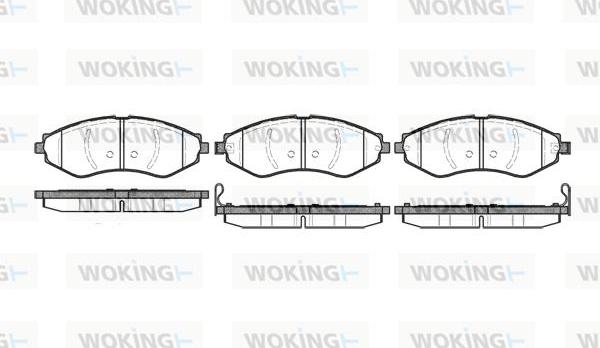 Woking P7453.22 - Тормозные колодки, дисковые, комплект abcparts.ee
