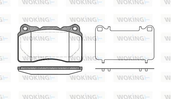 Woking P7663.10 - Тормозные колодки, дисковые, комплект abcparts.ee