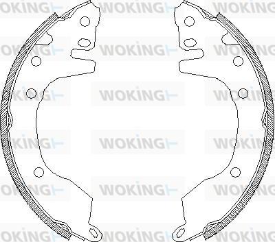 Woking Z4376.00 - Тормозные башмаки, барабанные abcparts.ee