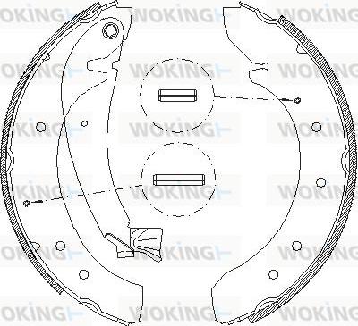 Woking Z4719.00 - Тормозные башмаки, барабанные abcparts.ee