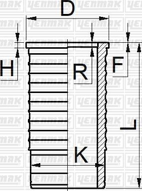 Yenmak 51-05924-000 - Гильза цилиндра abcparts.ee