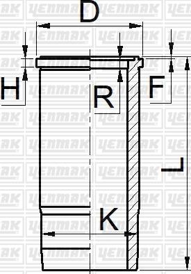 Yenmak 51-06073-000 - Гильза цилиндра abcparts.ee